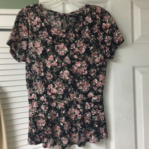 Pretty Floral Peplum Top
